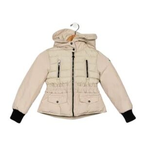 Moncler Kids Cream Adonise Giubbotto Full Zip Puffer Hooded Jacket N234-17